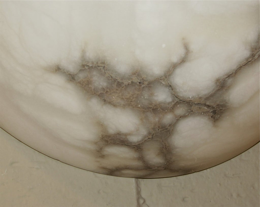 American Pair Alabaster Wall Sconces by Lightolier