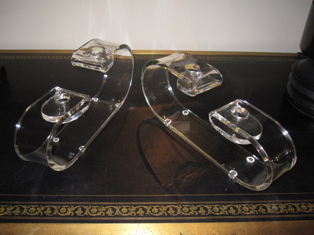 Pair of Dorothy Thorpe Candleholders For Sale 1