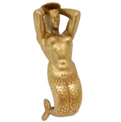 Cast Bronze Mermaid Door Pull by Vadim Androusov