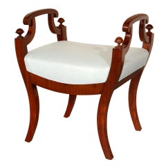 A Swedish Karl Johan mahogany stool