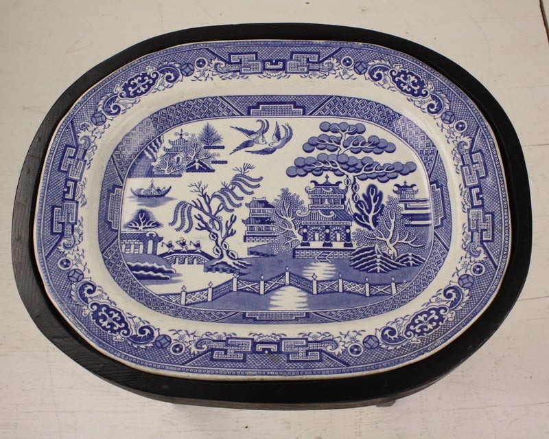 blue willow tray