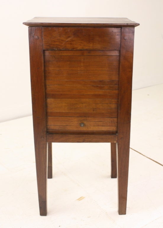 Antique FrenchTambour Front Nightstand