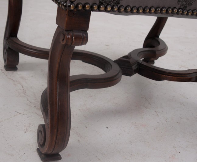 Pair of French 20th Century Louis XIV Style Walnut Chairs 6