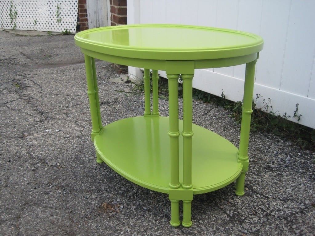 lime green end table