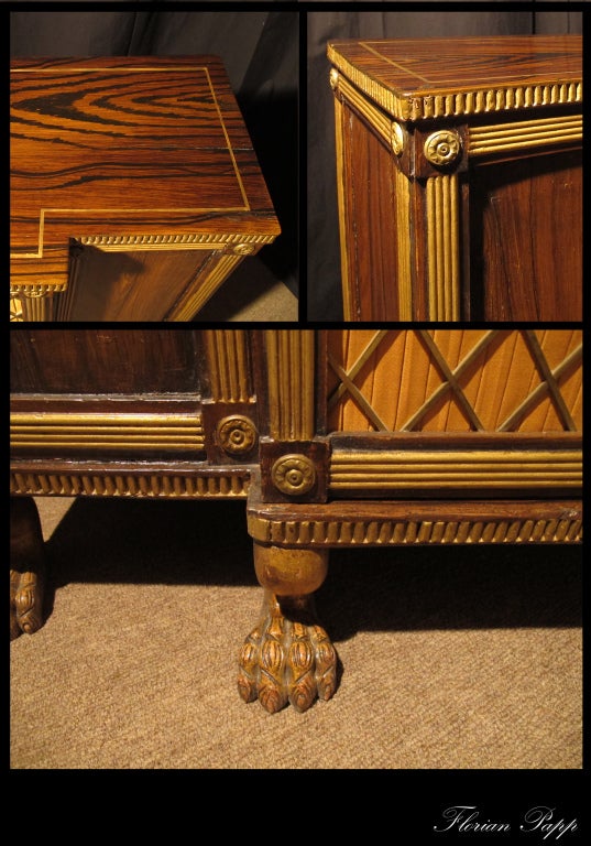 Stylish Pair Regency Rosewood Side Cabinets. English C 1815 4