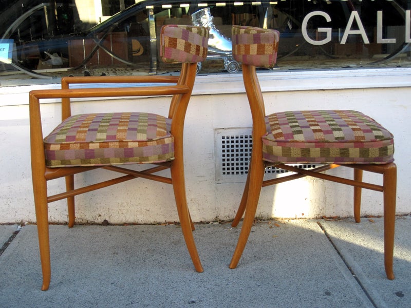 Mid-Century Modern Set of six Klismos dining chairs Robsjohn Gibbings Widdicomb