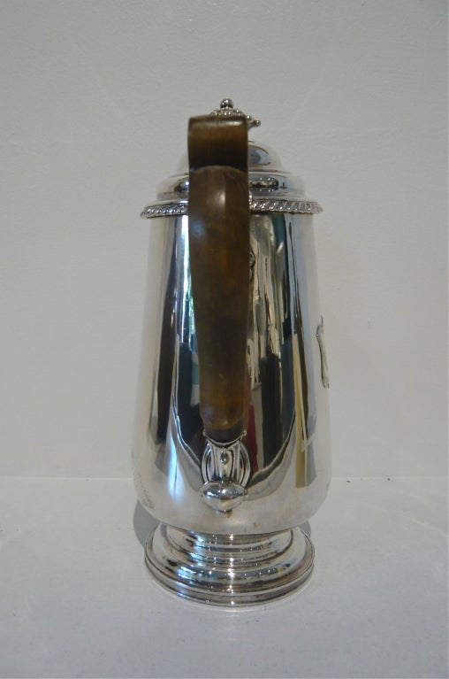 19th Century English Victorian Armorial Sheffield Coffee Pot For Sale