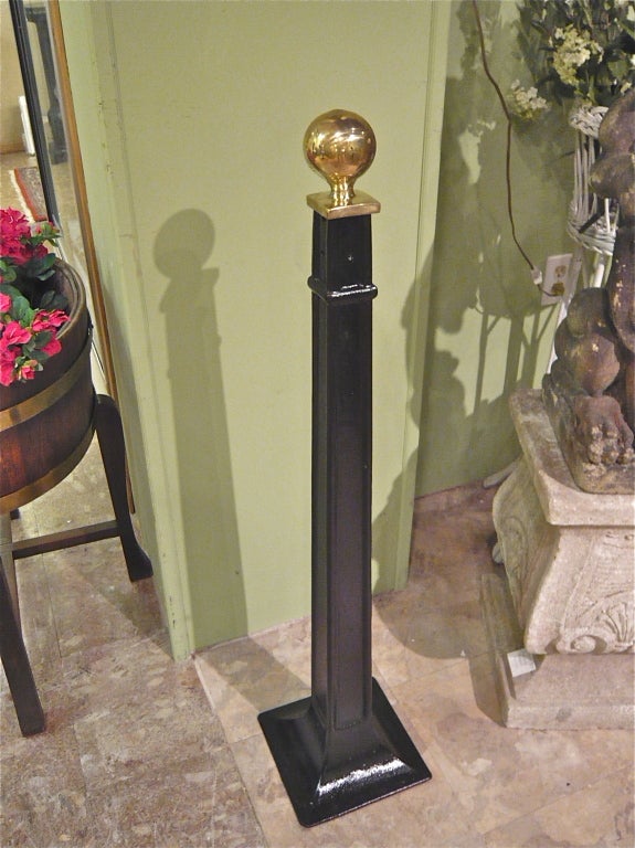 Pair of Cast Iron and Brass Stanchions 6