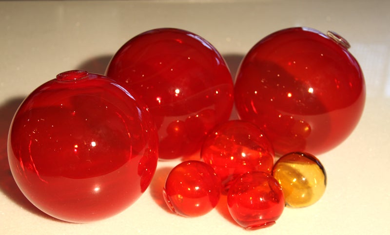 Set of 22  Blenko decorative glass balls 1