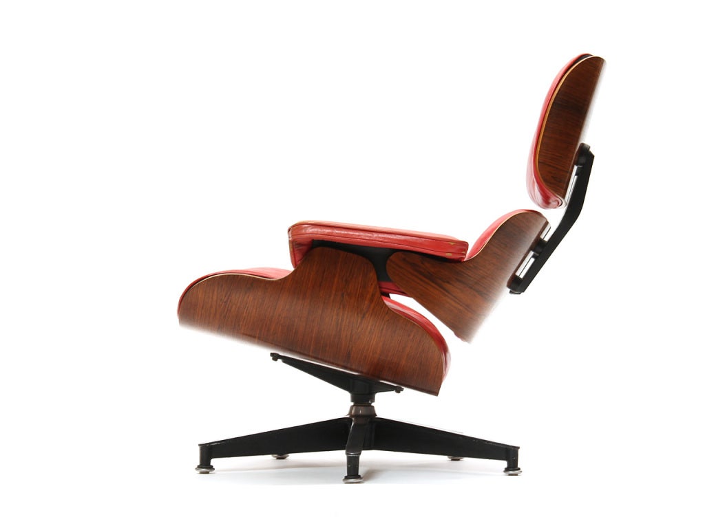 American Red Lounge Chair By Charles And Ray Eames
