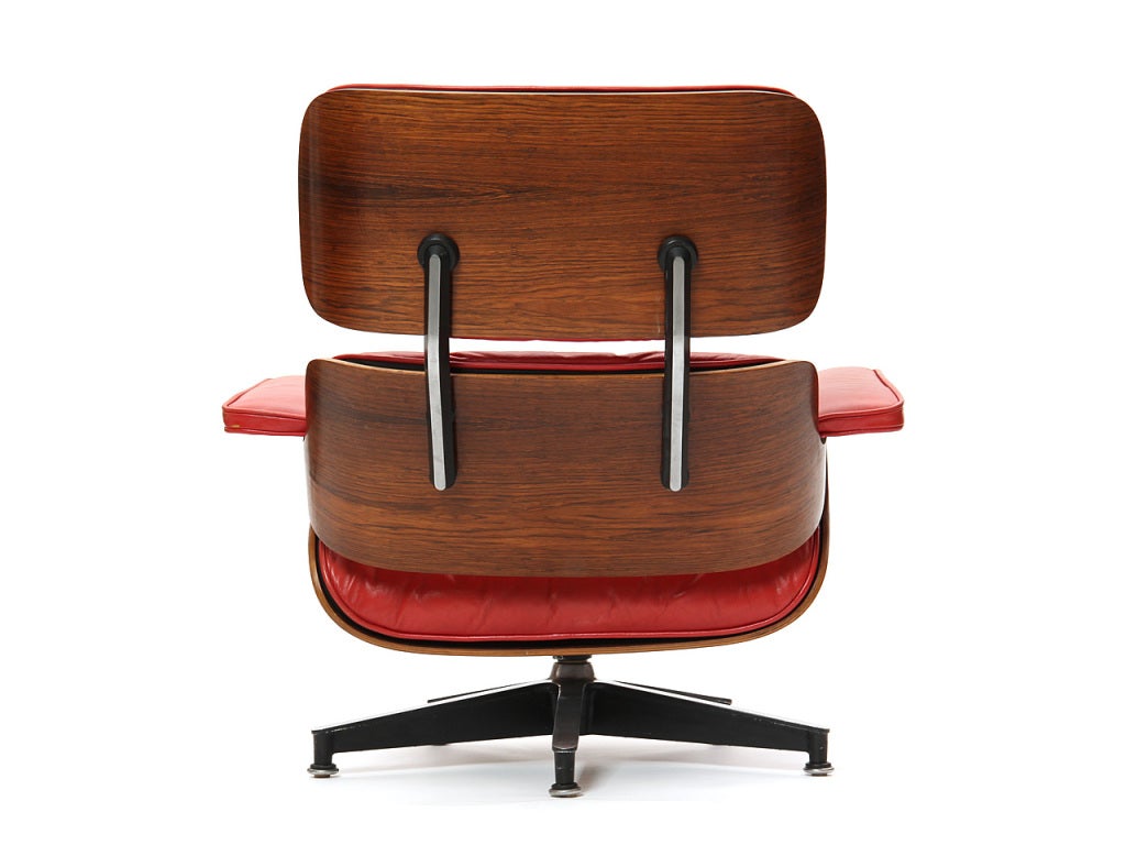 Mid-20th Century Red Lounge Chair By Charles And Ray Eames