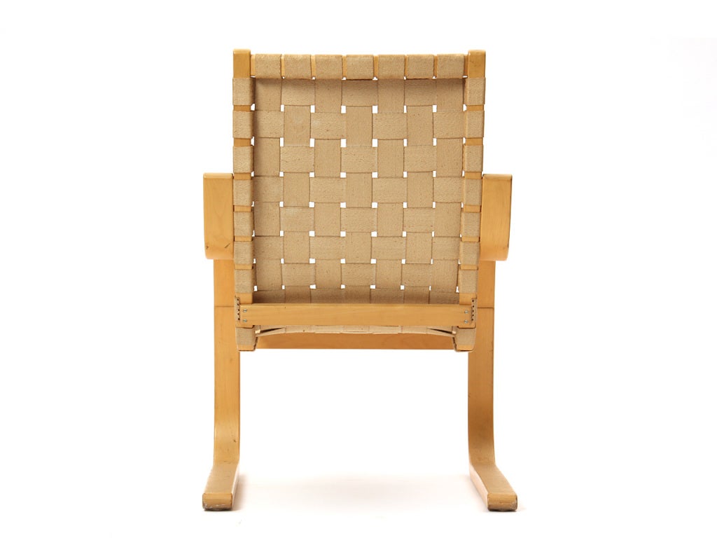 Laminated Webbed Lounge Chair by Alvar Aalto for Artek