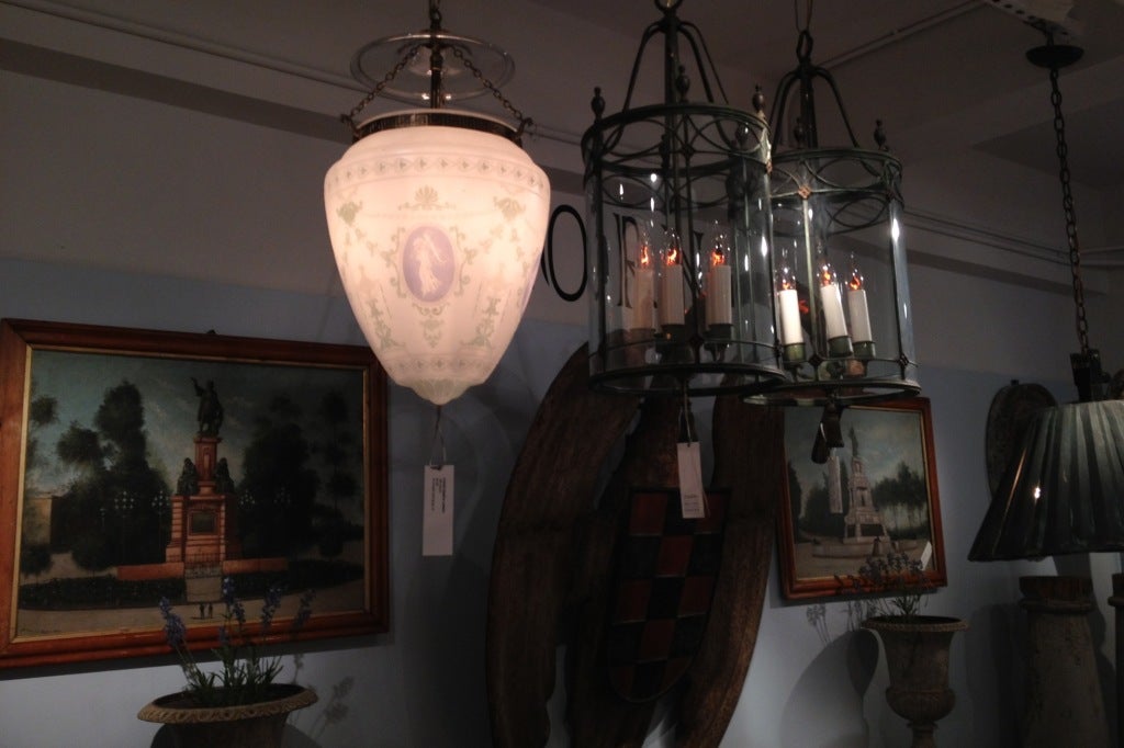French Opaline Lantern