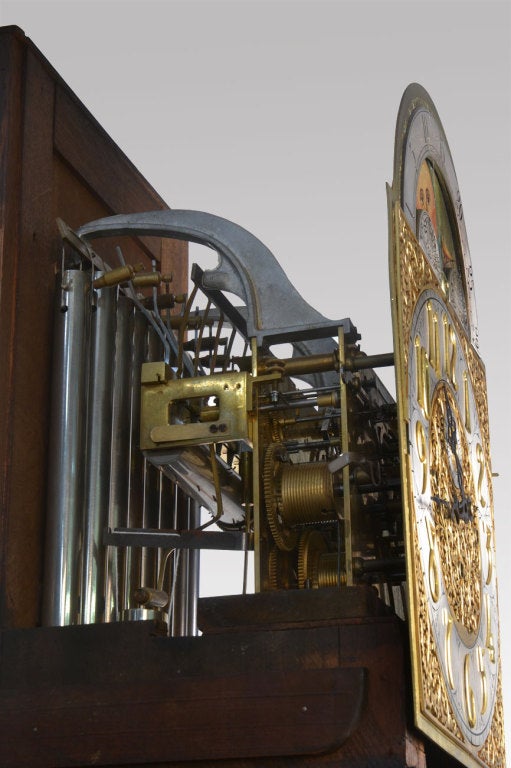 20th Century Chippendale Revival Mahogany Exhibition Clock