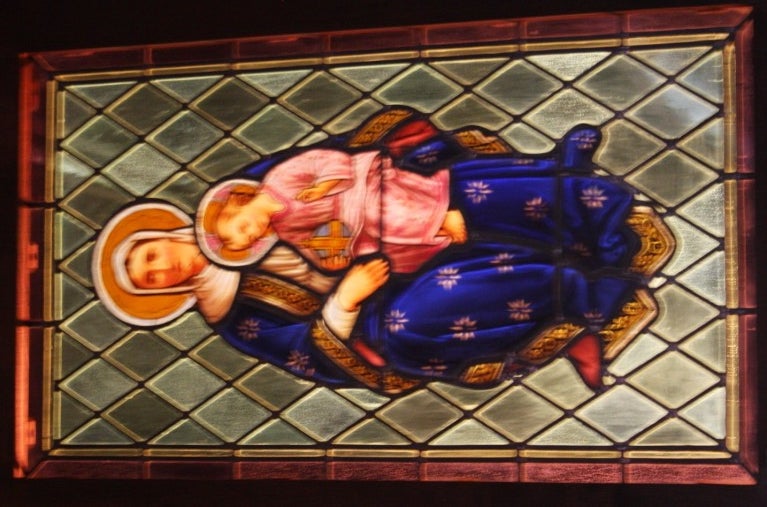 Madonna and Child in Stained Glass