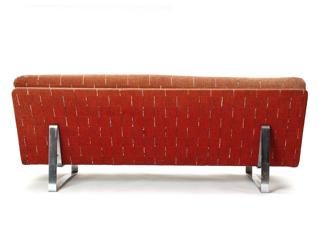 Scandinavian Modern Simple Sled Sofa by Kho Liang Ie For Sale