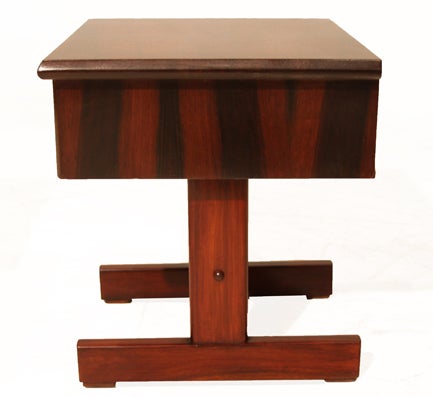 Pair of Petite Rosewood Side Tables or Night Stands In Good Condition In Hollywood, CA