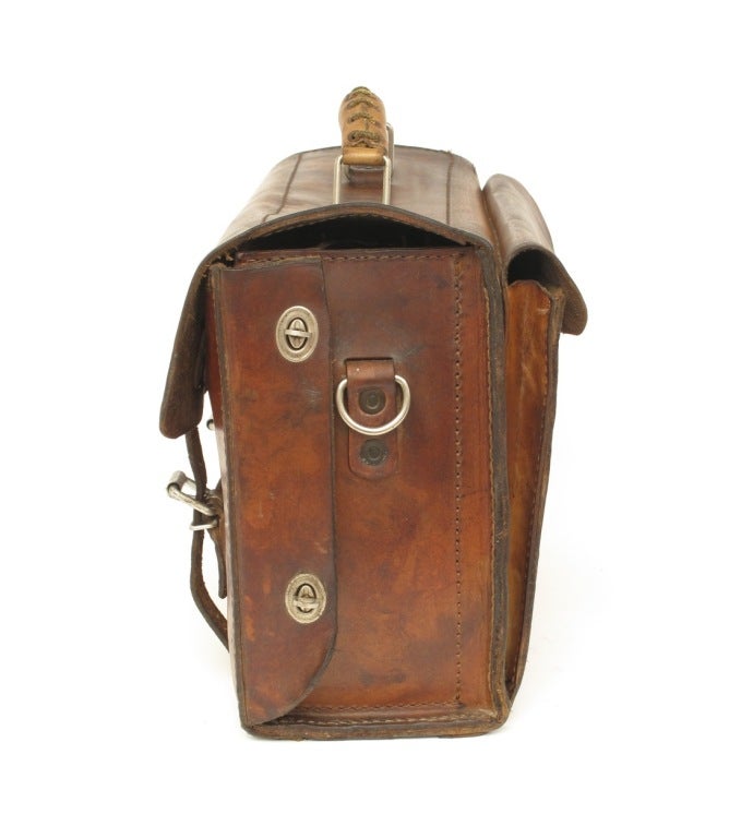 Braunes Leder Handwerker Werkzeug Tasche Satchel 3