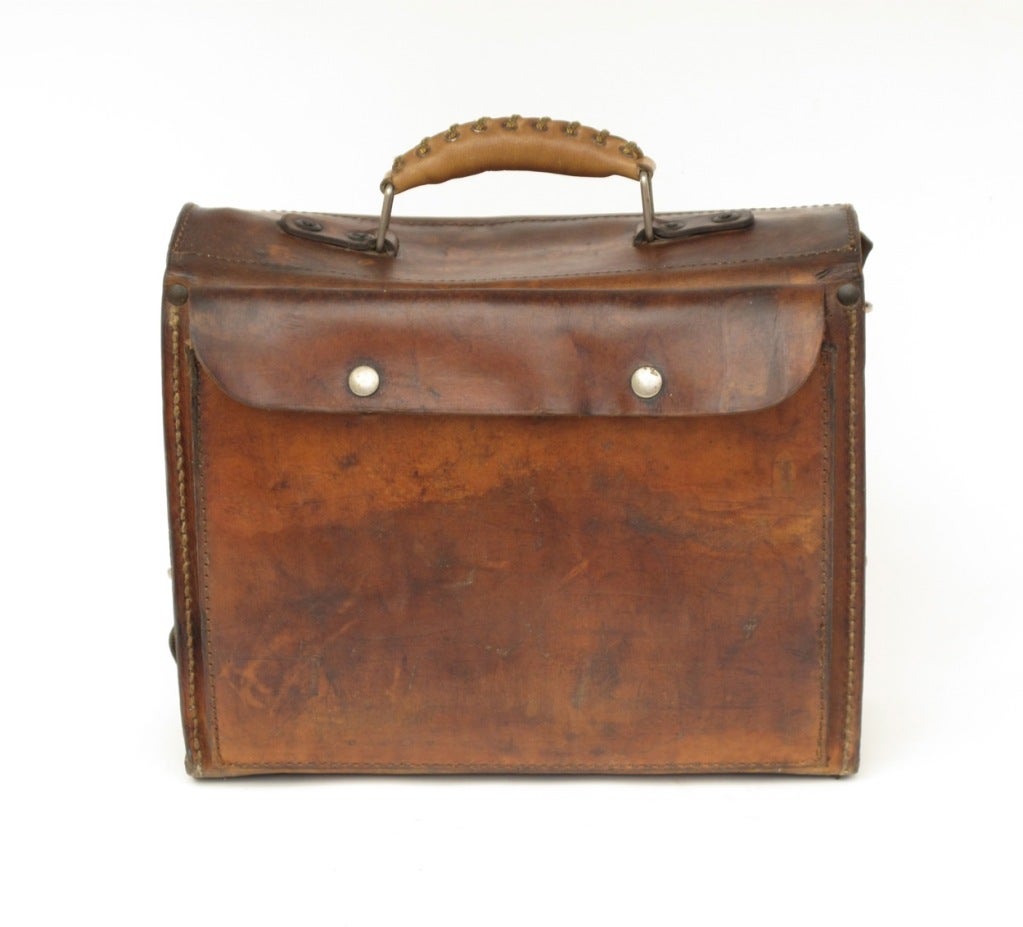 Brown Leather Craftsman Tool Case Satchel 6