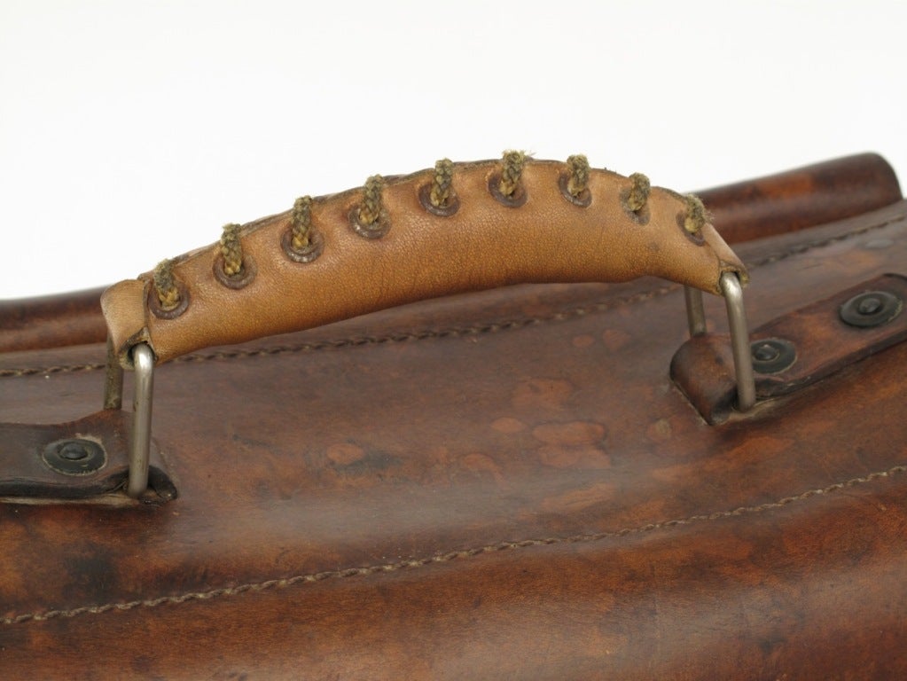 Brown Leather Craftsman Tool Case Satchel 4