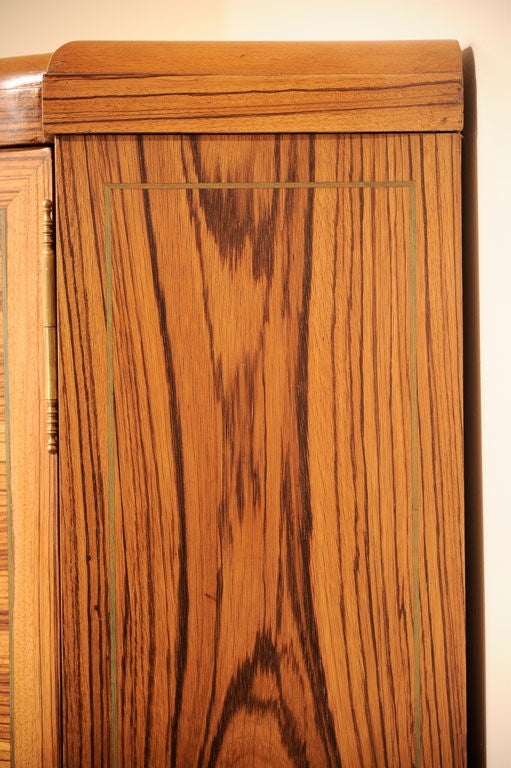 Rosewood Art Deco Display Cabinet with Intricate Inlay 3