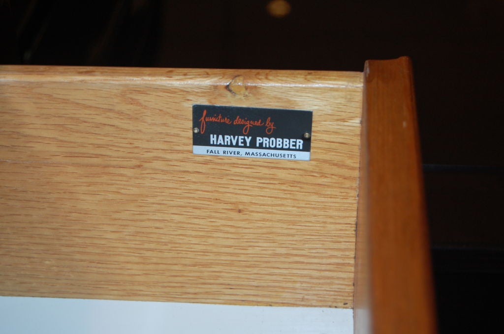 American Harvey Probber Dresser in Walnut and Ebonized Mahogany For Sale
