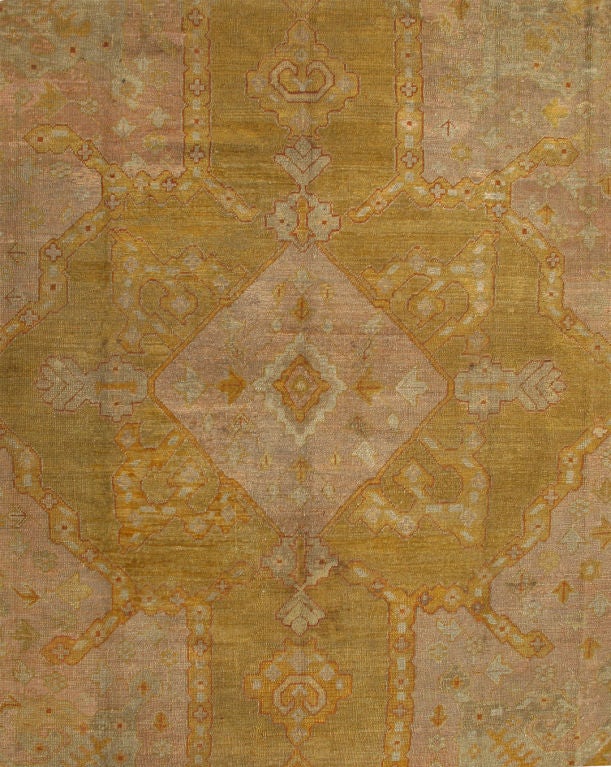 Antique Oushak Rug with Square size