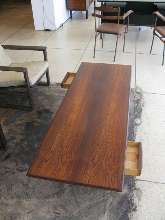 Mid-20th Century E. W. Bach Rosewood Coffee Table / Media Stand