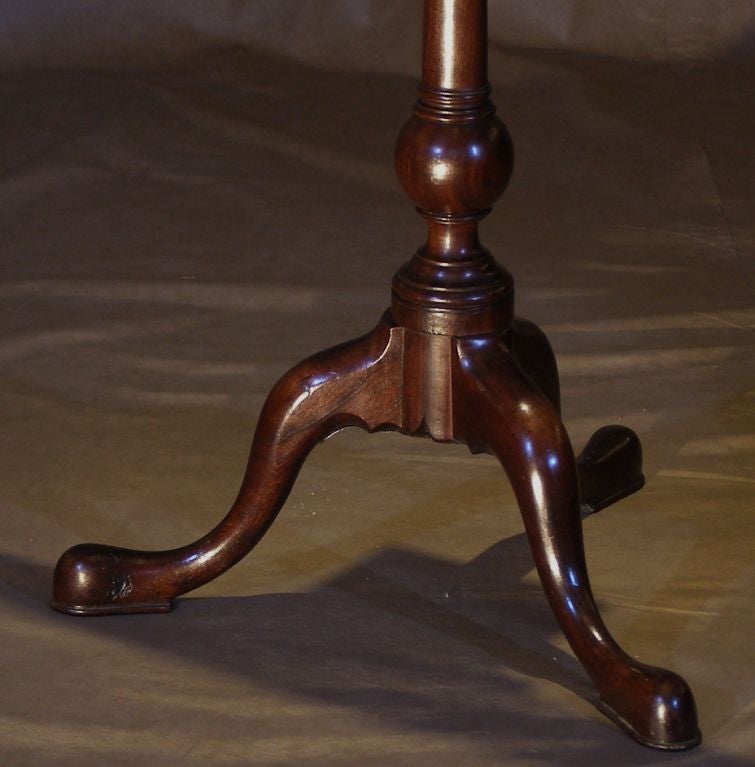 American 18th Century Philadelphia Mahogany Tip and Turn Candle Stand 3