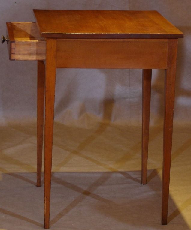 American New England Federal Period  Cherry One Drawer  Stand