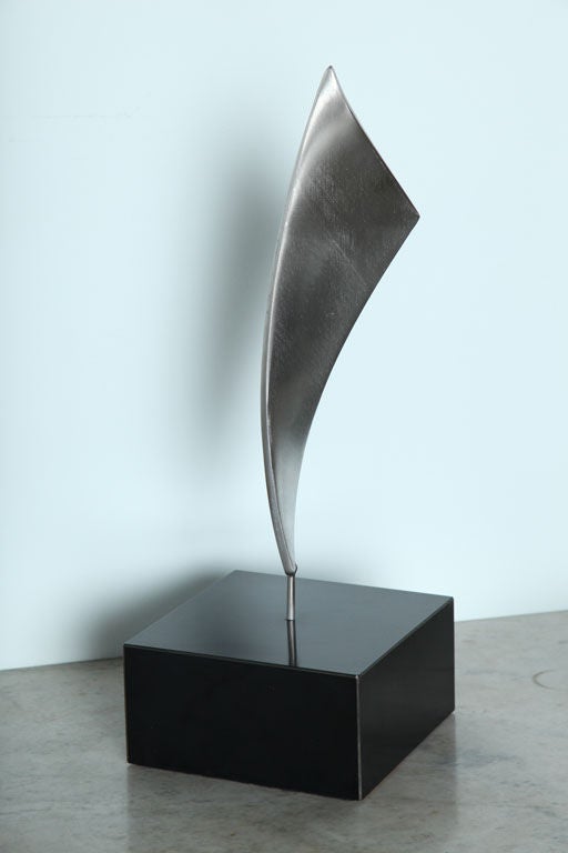 Mid-Century Modern Kafka Stainless Steel Sculpture on Base For Sale