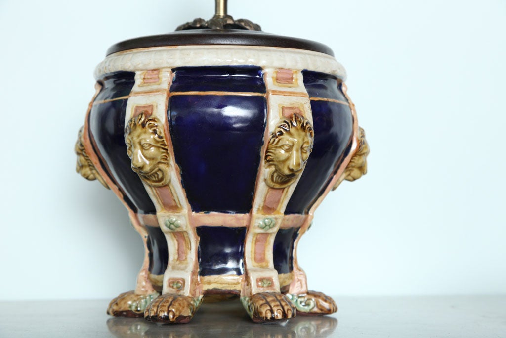 Pair of Mintons Porcelain Urns Now Mounted as Lamps For Sale 4