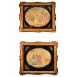 Antique Pair of Embroidered Needlework