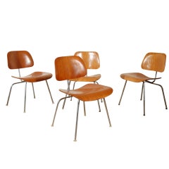 Set of Four Eames DCM Chairs