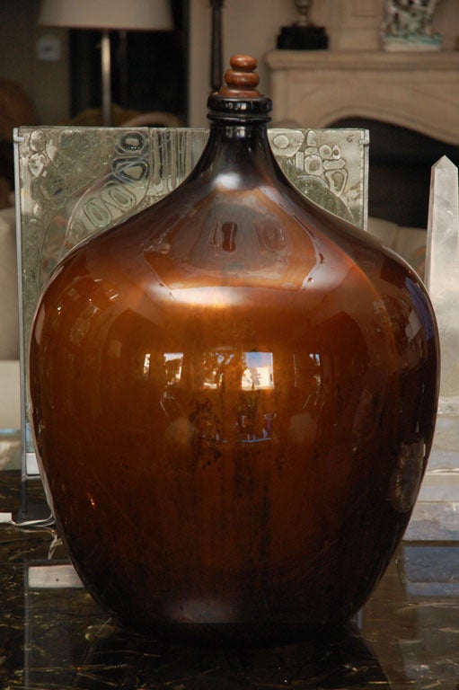 Large Brown Glass Bottle 2