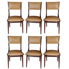 Set of Six Carlo di Carli 1950's Dining Chairs