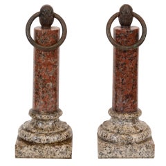 A Pair of 19th Century English Stone Door Porters