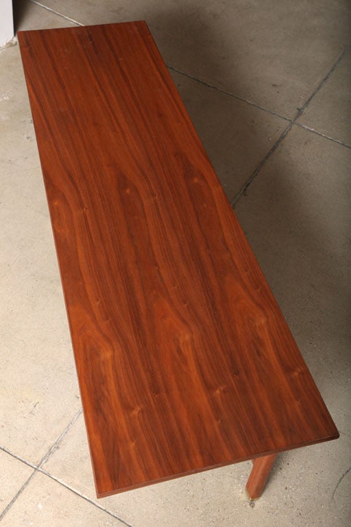 Asymmetrical Walnut Coffee Table By Dunbar In Excellent Condition In New York, NY