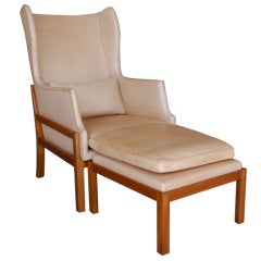 Mogens Koch Wing Chair & Ottoman 