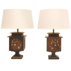 Pair Chinese Lantern Table Lamps