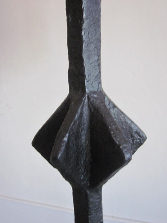 20th Century Custom Pair of French Wrought Iron 
