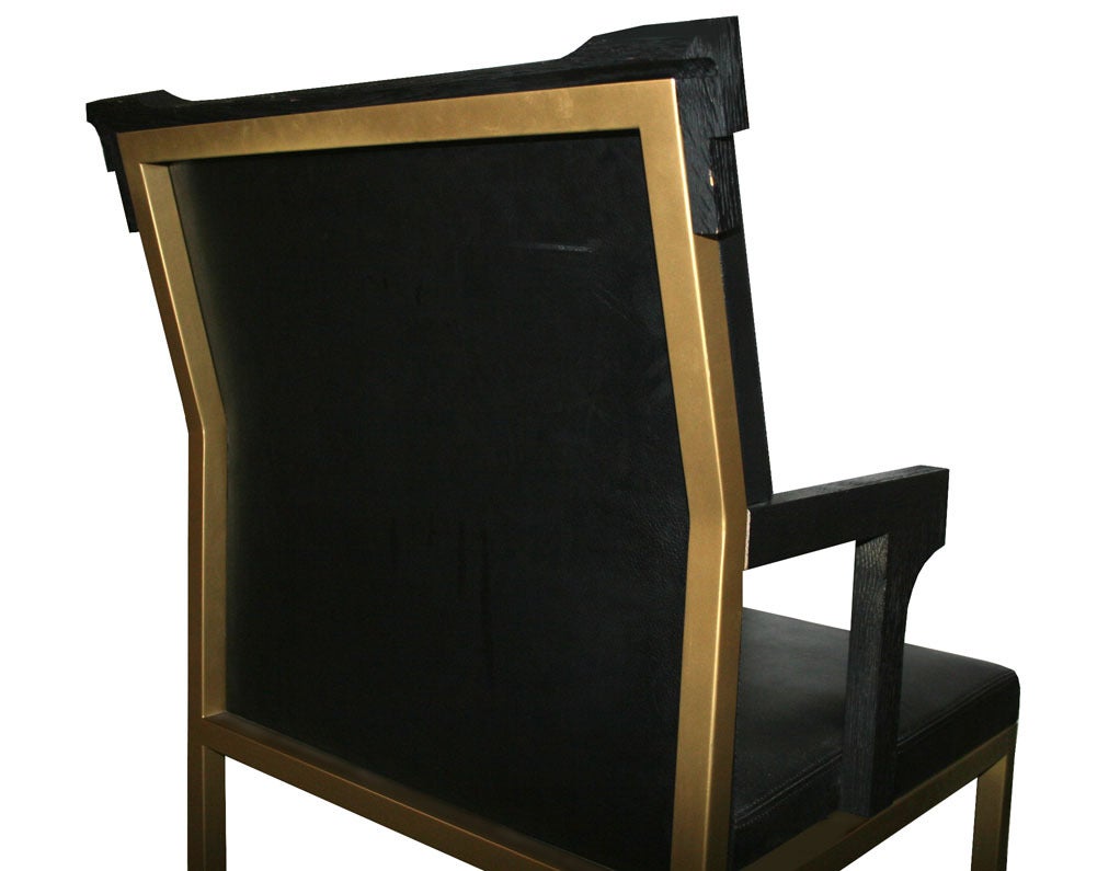 Brass Gilles Bossier Dining Chairs