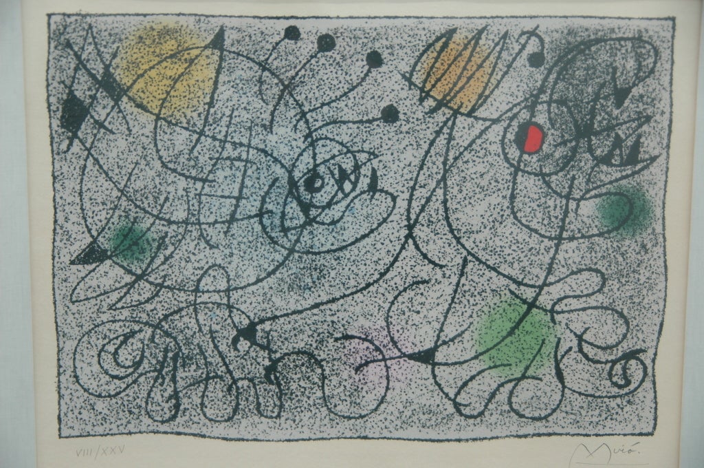 Spanish Signed Joan Miro, Abstract Print
