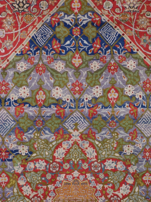 An early 20th century Persian Tabriz. Since the 19th century, Iran started exporting artisan carpets around the world, especially to Europe. Artists used one of the three versions of vertical looms later referred to as a Tabriz Loom. Artists created