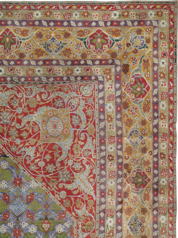 Perse Tapis persan ancien de Tabriz en vente