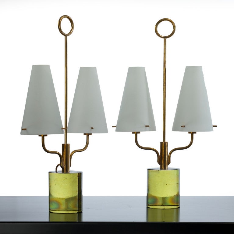 Pair of Table Lamps by Roberto Giulio Rida