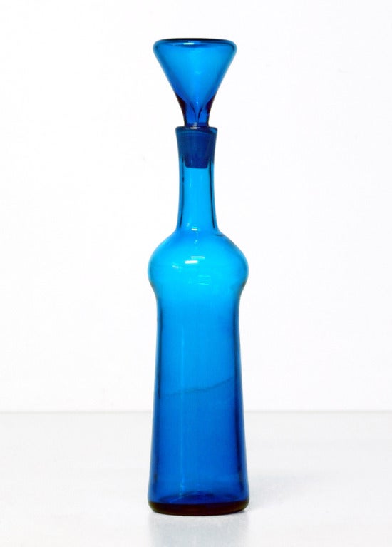 American A colleciton of Turquoise & Sea Green mid-century Blenko glass For Sale