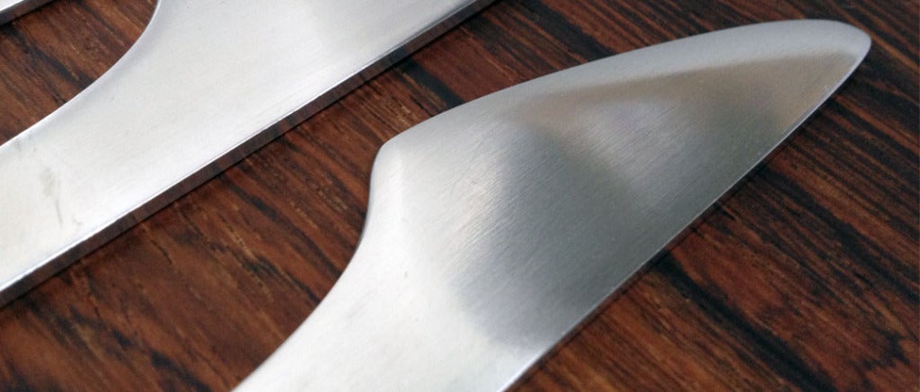 Mid-20th Century Arne Jacobsen Designed Flatware for 24 Made by A. Michelsen For Sale