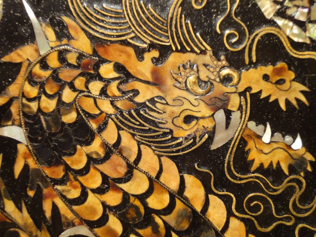 20th Century Korean Two-Door Chest Inlaid with Mother of Pearl