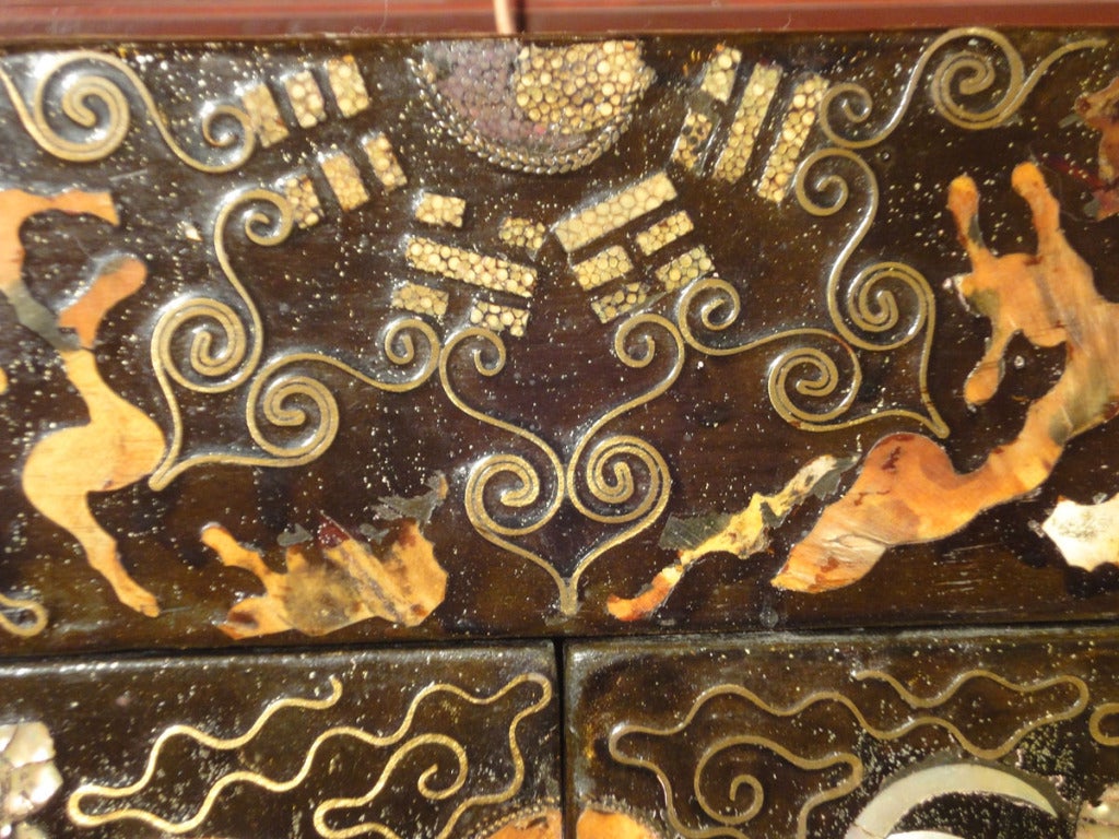 Korean Two-Door Chest Inlaid with Mother of Pearl 1